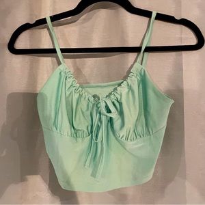 SHEIN cropped ruched top